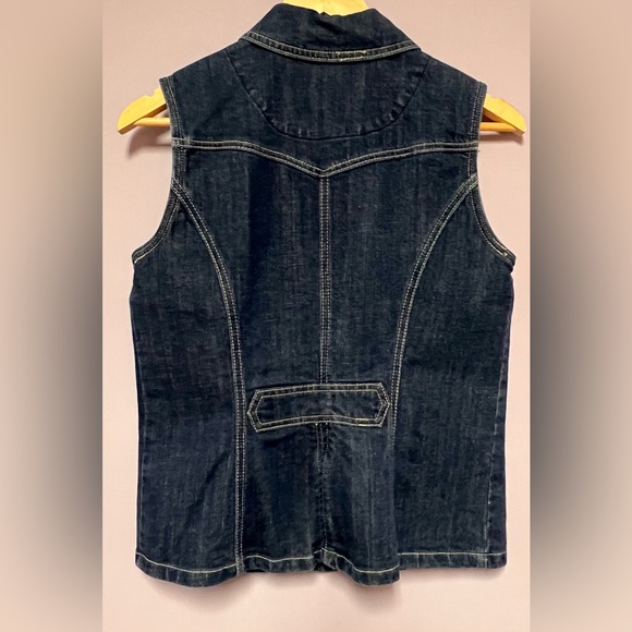 CHRISTOPHER & Banks DENIM Vest JEAN Women S Small - Picture 2 of 6